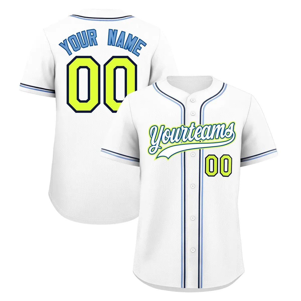 White Classic Style Baseball Jersey Sports Uniform