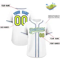 White Classic Style Baseball Jersey Sports Uniform 2