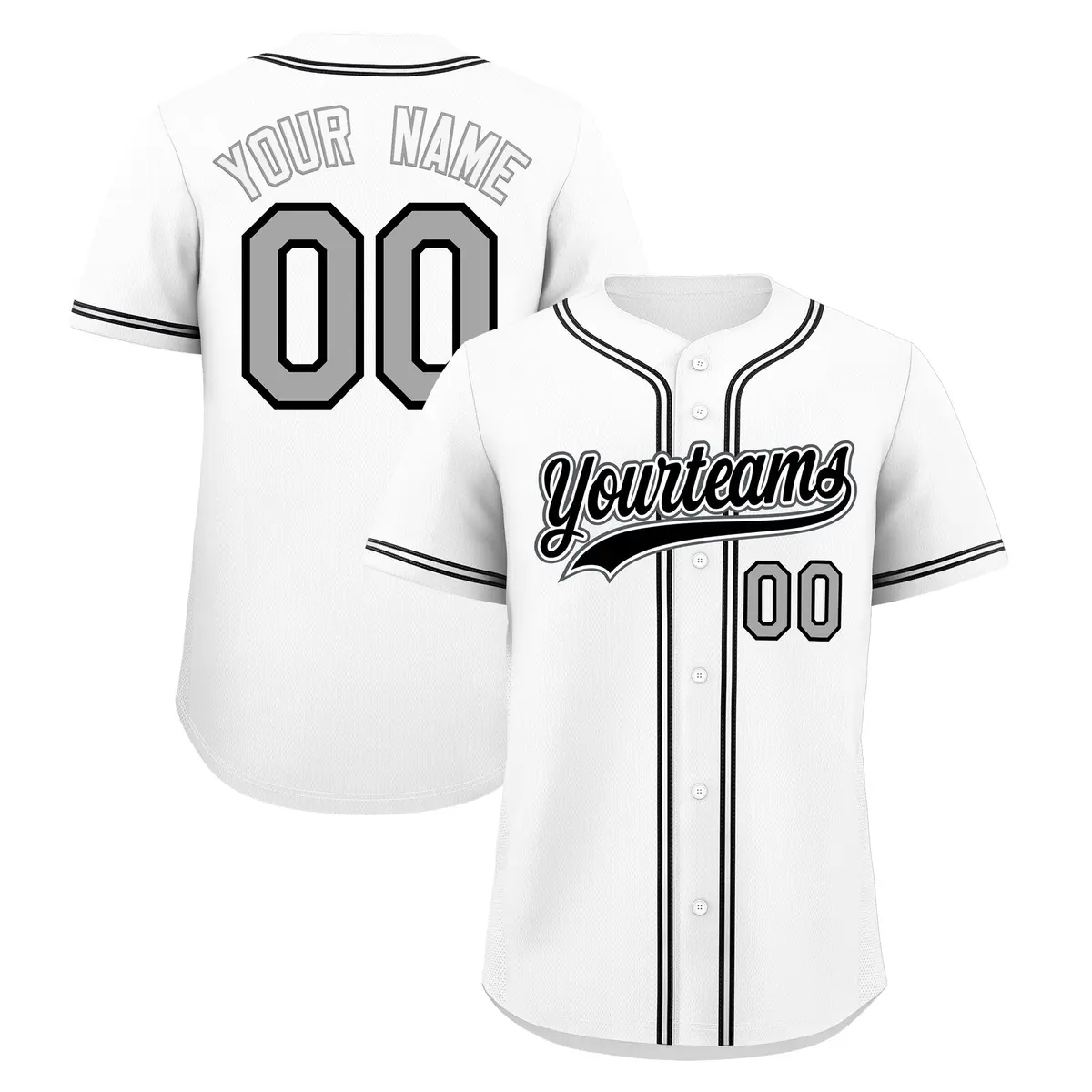 White Classic Style Baseball Jersey Sports Uniform