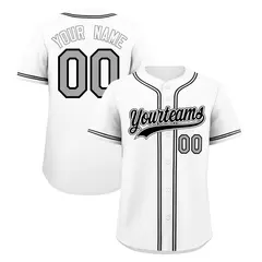 White Classic Style Baseball Jersey Stitched Sports Uniform