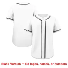 White Classic Style Baseball Jersey Sports Uniform 8