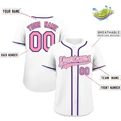 White Classic Style Lightweight Baseball Jersey for Teams 2