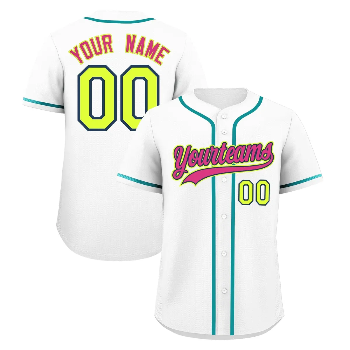 White Classic Style Lightweight Baseball Jersey for Teams