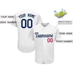 White Classic Team Style Authentic Baseball Jersey 2