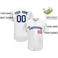 White Classic Team Style Authentic Baseball Jersey 2
