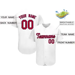 White Classic Team Style Authentic Baseball Jersey 2