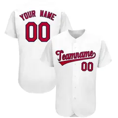 White Classic Team Style Authentic Baseball Jersey 1