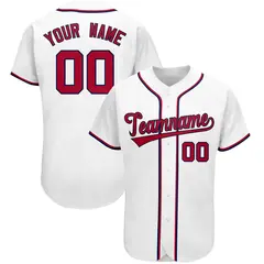 White Classic Team Style Authentic Baseball Jersey 1