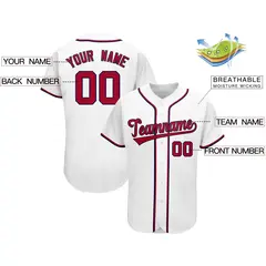White Classic Team Style Authentic Baseball Jersey 2