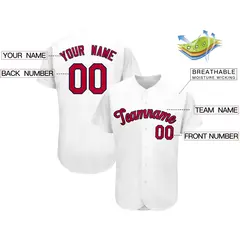 White Classic Team Style Authentic Baseball Jersey 2