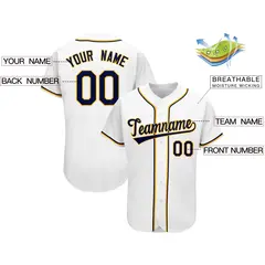 White Classic Team Style Authentic Baseball Jersey 2