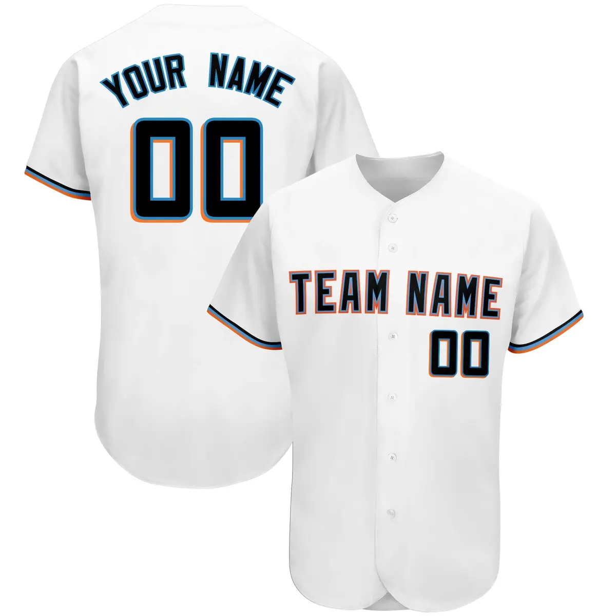 White Classic Team Style Authentic Baseball Jersey