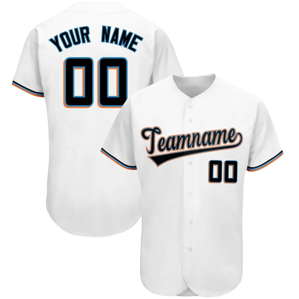 White Classic Team Style Authentic Baseball Jersey