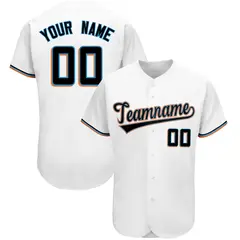 White Classic Team Style Authentic Baseball Jersey 1