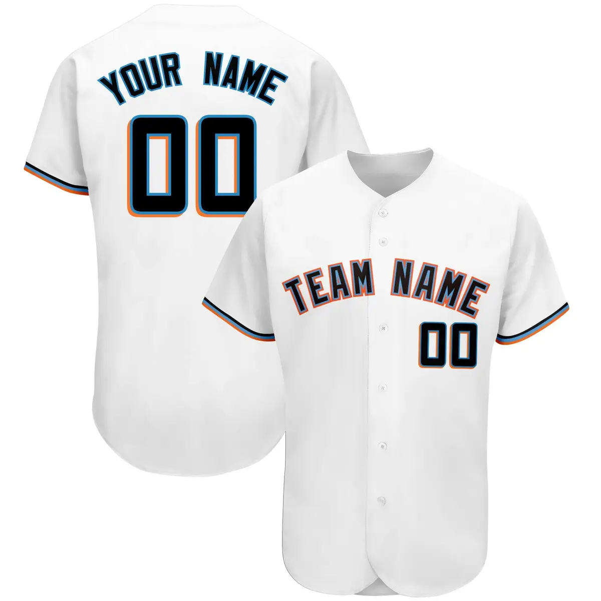 White Classic Team Style Authentic Baseball Jersey