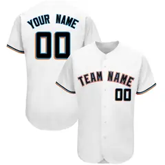 White Classic Team Style Authentic Baseball Jersey 1