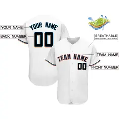 White Classic Team Style Authentic Baseball Jersey 2