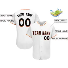 White Classic Team Style Authentic Baseball Jersey 2