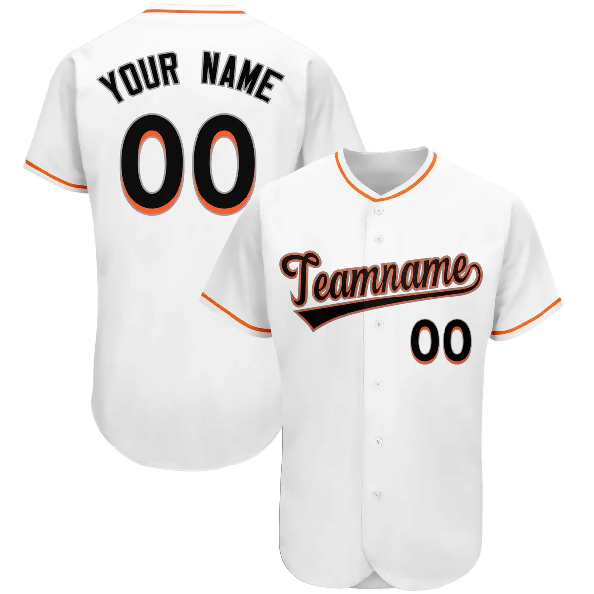 White Classic Team Style Authentic Baseball Jersey
