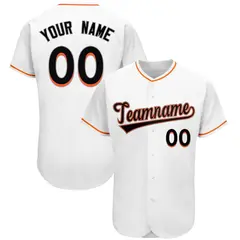 White Classic Team Style Authentic Baseball Jersey 1