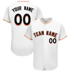 White Classic Team Style Authentic Baseball Jersey 1