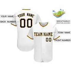 White Classic Team Style Authentic Baseball Jersey 2