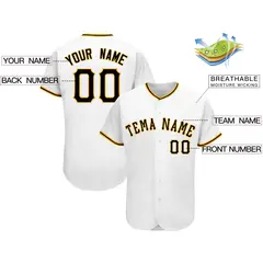 White Classic Team Style Authentic Baseball Jersey 2