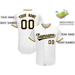 White Classic Team Style Authentic Baseball Jersey 2