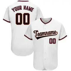 White Classic Team Style Authentic Baseball Jersey 1