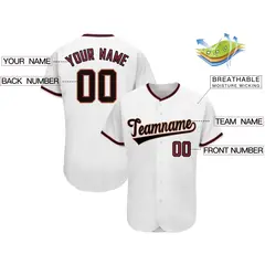 White Classic Team Style Authentic Baseball Jersey 2