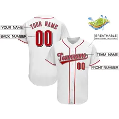 White Classic Team Style Authentic Baseball Jersey 2