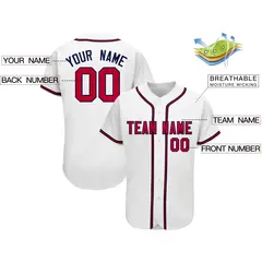 White Classic Team Style Authentic Baseball Jersey 2
