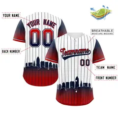 White Cleveland City Silhouette Baseball Jersey 2