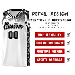 White Cloud Pattern Sports Uniform Basketball Jersey 2