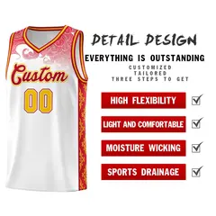 White Cloud Pattern Sports Uniform Basketball Jersey 2