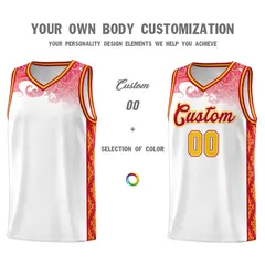 White Cloud Pattern Sports Uniform Basketball Jersey 3