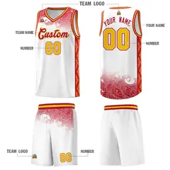 White Cloud Pattern Sports Uniform Basketball Jersey 5