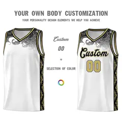 White Cloud Pattern Sports Uniform Basketball Jersey 3