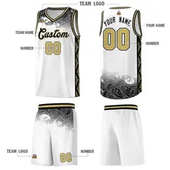 White Cloud Pattern Sports Uniform Basketball Jersey 5