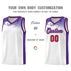 White Cloud Pattern Sports Uniform Basketball Jersey 3