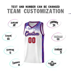 White Cloud Pattern Sports Uniform Basketball Jersey 4