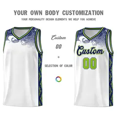 White Cloud Pattern Sports Uniform Basketball Jersey 3