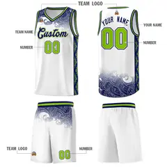 White Cloud Pattern Sports Uniform Basketball Jersey 5