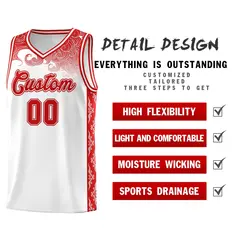 White Cloud Pattern Sports Uniform Basketball Jersey 2