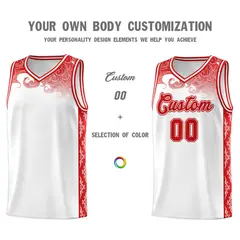White Cloud Pattern Sports Uniform Basketball Jersey 3