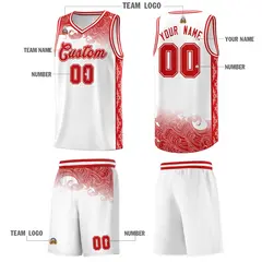 White Cloud Pattern Sports Uniform Basketball Jersey 5