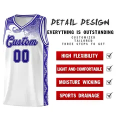 White Cloud Pattern Sports Uniform Basketball Jersey 2