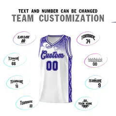 White Cloud Pattern Sports Uniform Basketball Jersey 4