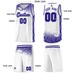 White Cloud Pattern Sports Uniform Basketball Jersey 5