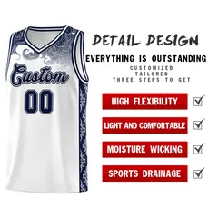 White Cloud Pattern Sports Uniform Basketball Jersey 2